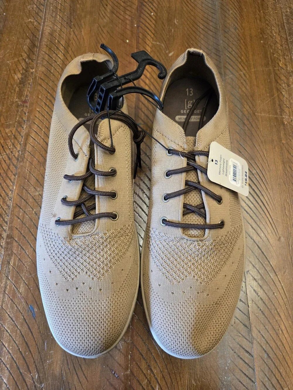 🎈2/$15 George Tan Knit Lace-Up Oxford Shoes 13 NWT